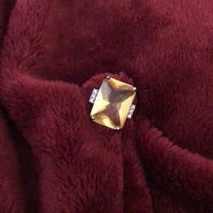 🥰 Citrine and Diamond 925 Ring